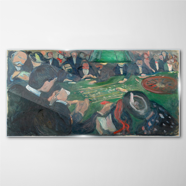 Tableau en verre Jeu de poker