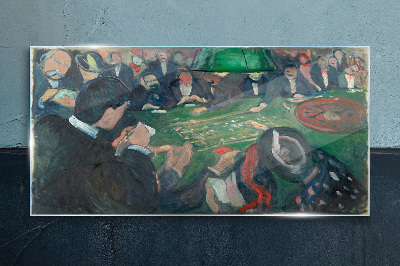 Tableau en verre Jeu de poker