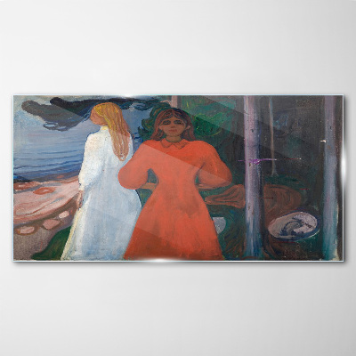 Tableau imprimé sur verre Vent froid sur la mer