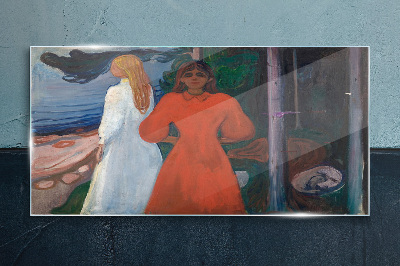 Tableau imprimé sur verre Vent froid sur la mer