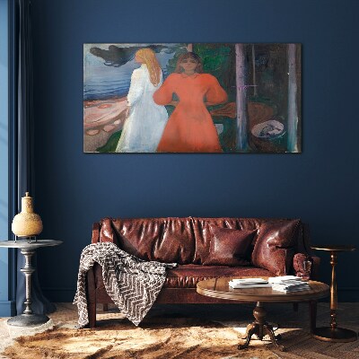 Tableau imprimé sur verre Vent froid sur la mer