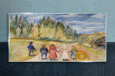 Tableau photo sur verre Une promenade parmi les arbres