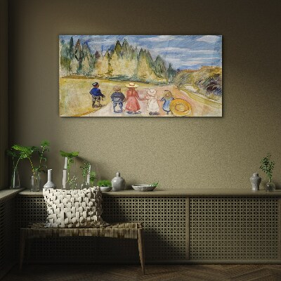 Tableau photo sur verre Une promenade parmi les arbres