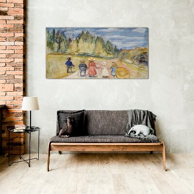 Tableau photo sur verre Une promenade parmi les arbres