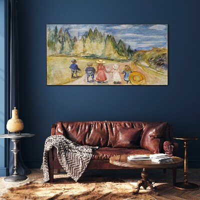 Tableau photo sur verre Une promenade parmi les arbres