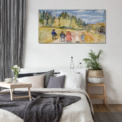 Tableau photo sur verre Une promenade parmi les arbres