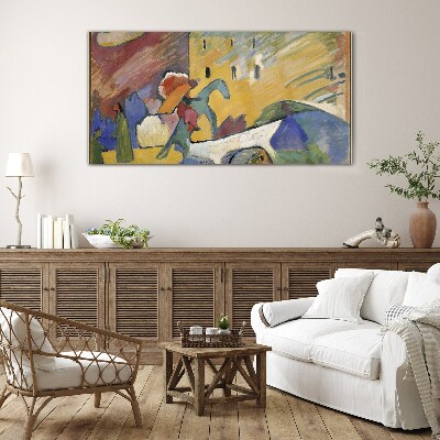 Tableau sur verre Mouvement et couleur dans le paysage
