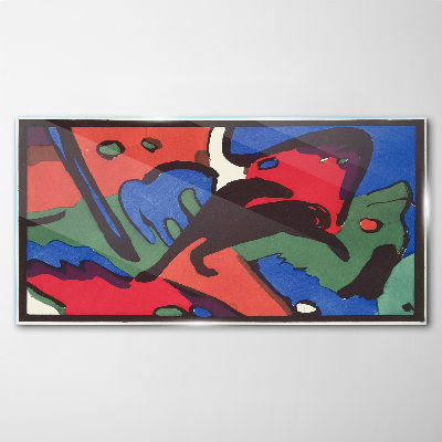 Tableau imprimé sur verre Composition abstraite en couleurs