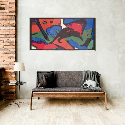 Tableau imprimé sur verre Composition abstraite en couleurs