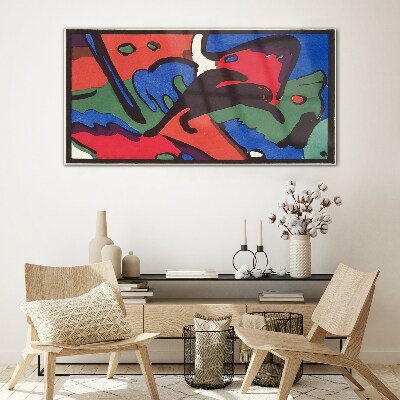 Tableau imprimé sur verre Composition abstraite en couleurs