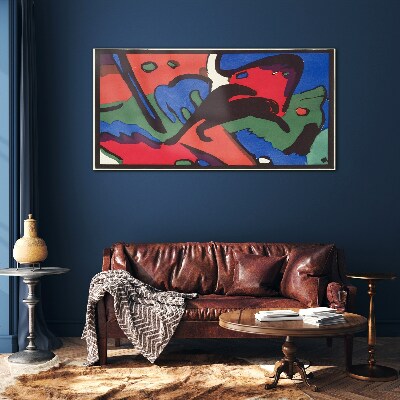 Tableau imprimé sur verre Composition abstraite en couleurs