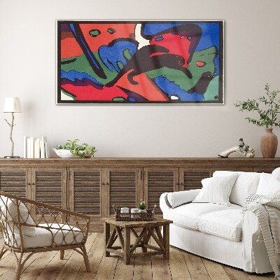 Tableau imprimé sur verre Composition abstraite en couleurs