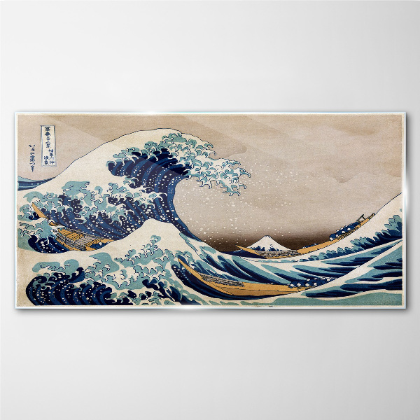 Tableau sur verre La Grande Vague au large de Kanagawa