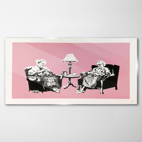 Tableau photo sur verre Grand-mères en rose