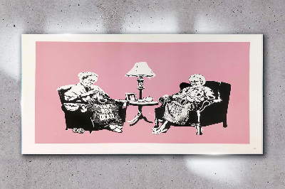 Tableau photo sur verre Grand-mères en rose