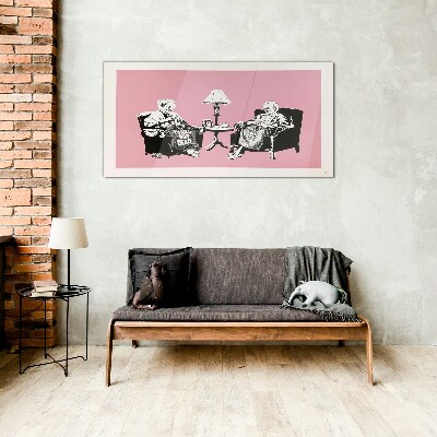 Tableau photo sur verre Grand-mères en rose