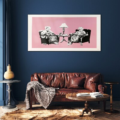 Tableau photo sur verre Grand-mères en rose