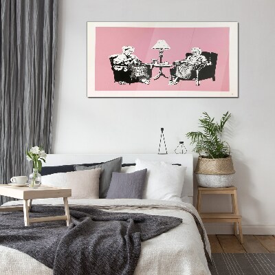 Tableau photo sur verre Grand-mères en rose