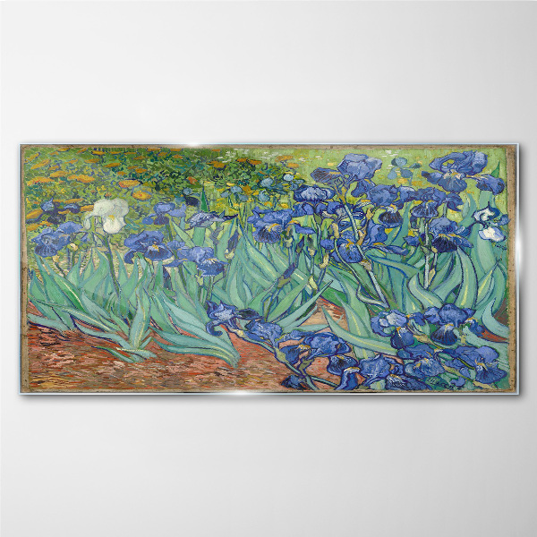 Tableau en verre Iris dans le jardin