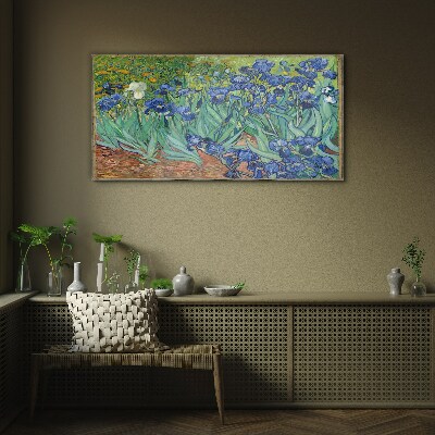 Tableau en verre Iris dans le jardin