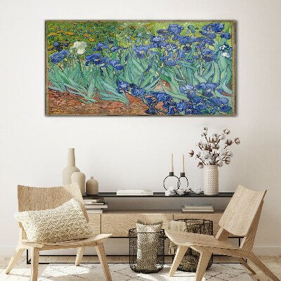 Tableau en verre Iris dans le jardin