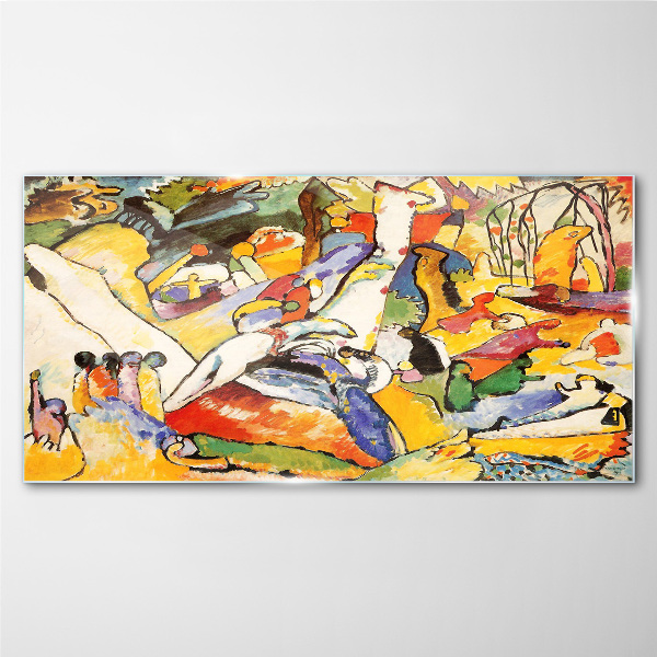 Tableau sur verre Le chaos coloré de la vie