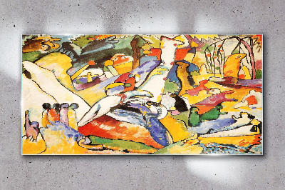 Tableau sur verre Le chaos coloré de la vie