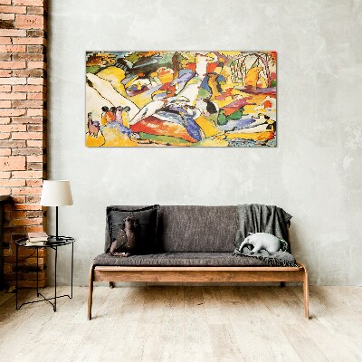 Tableau sur verre Le chaos coloré de la vie