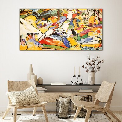 Tableau sur verre Le chaos coloré de la vie