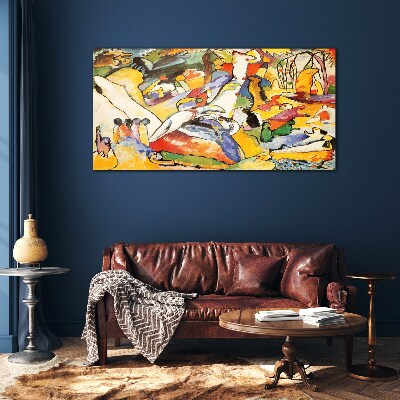 Tableau sur verre Le chaos coloré de la vie