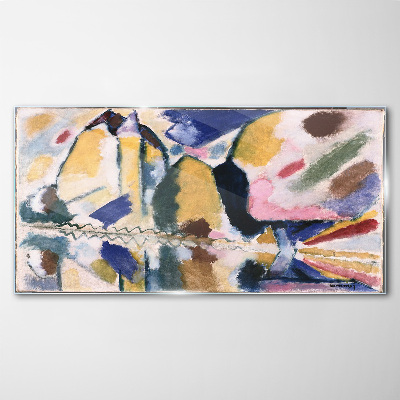 Tableau imprimé sur verre Paysage abstrait aux couleurs de la nature