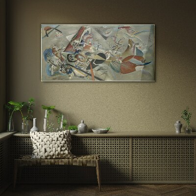 Tableau verre imprimé Paysage abstrait de couleurs