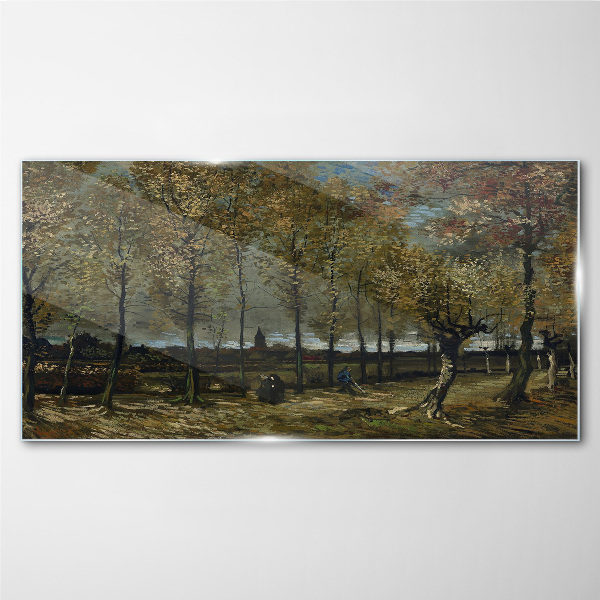 Tableau en verre Une promenade d'automne dans le parc