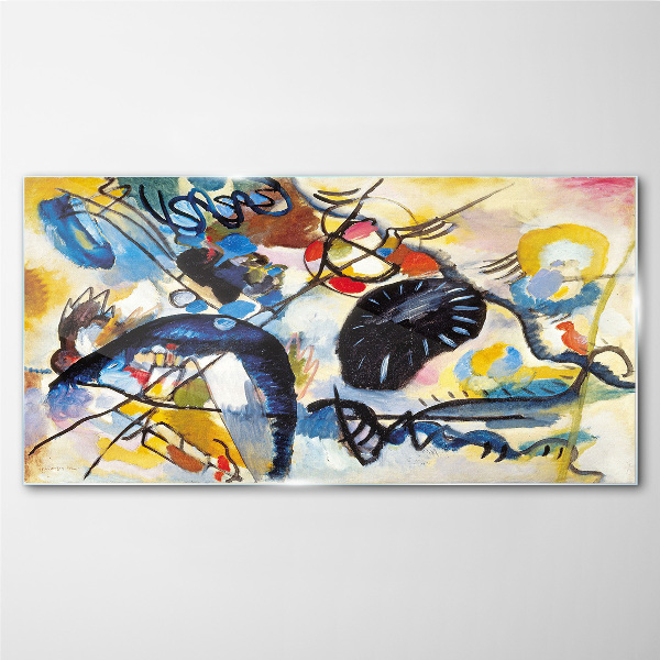 Tableau imprimé sur verre Paysage abstrait de couleurs