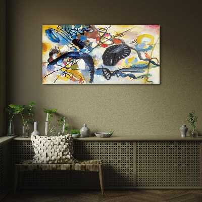 Tableau imprimé sur verre Paysage abstrait de couleurs