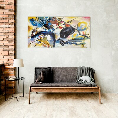 Tableau imprimé sur verre Paysage abstrait de couleurs