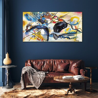 Tableau imprimé sur verre Paysage abstrait de couleurs