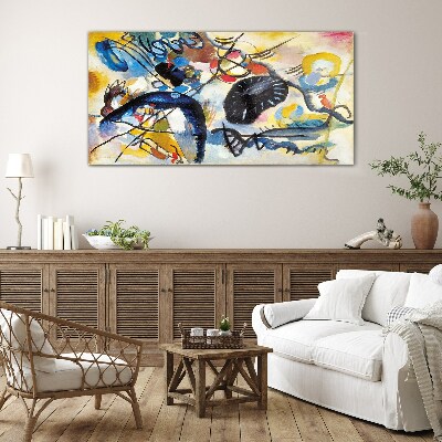 Tableau imprimé sur verre Paysage abstrait de couleurs