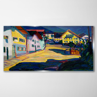Tableau photo sur verre Paysage rural coloré la nuit