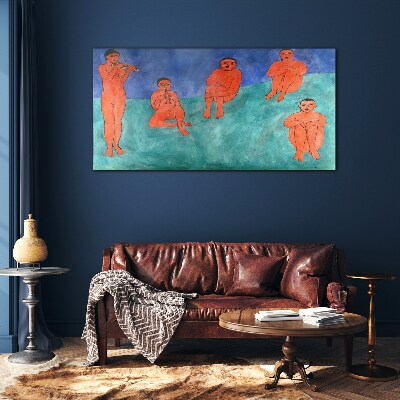 Tableau en verre Une rencontre musicale en couleurs