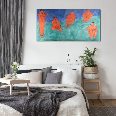 Tableau en verre Une rencontre musicale en couleurs