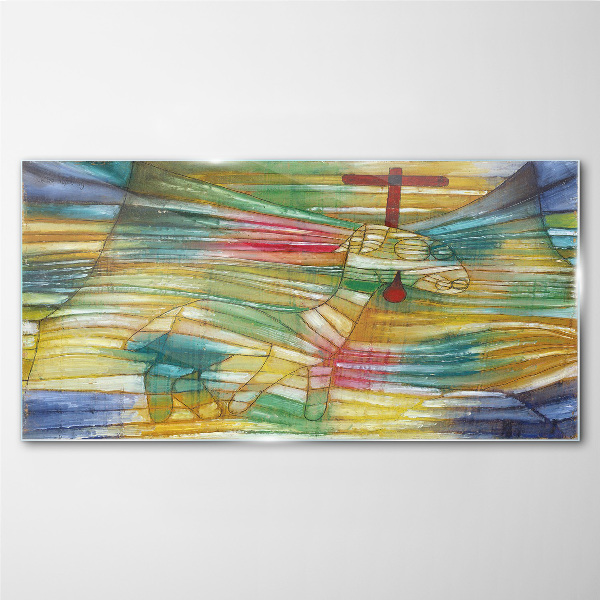 Tableau photo sur verre Un animal dans un paysage coloré