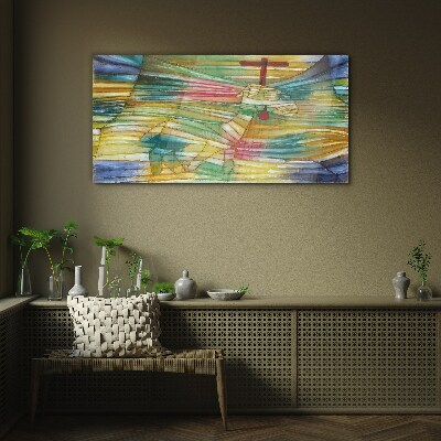 Tableau photo sur verre Un animal dans un paysage coloré