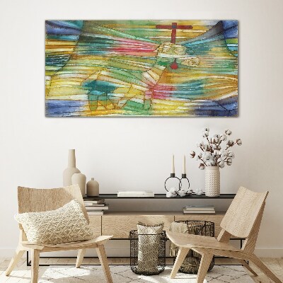 Tableau photo sur verre Un animal dans un paysage coloré