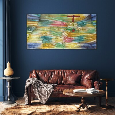 Tableau photo sur verre Un animal dans un paysage coloré