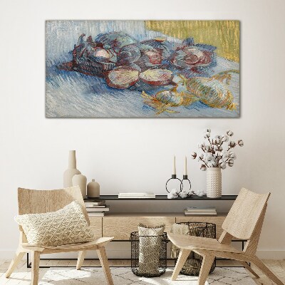 Tableau verre imprimé Légumes sur la table