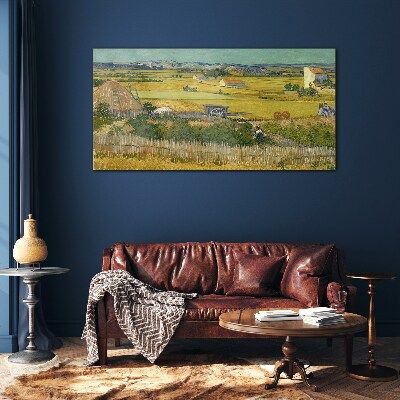 Tableau photo sur verre Champ de blé