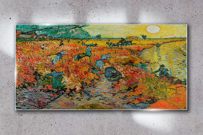 Tableau imprimé sur verre Les cueilleurs de blé
