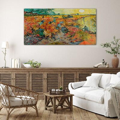 Tableau imprimé sur verre Les cueilleurs de blé