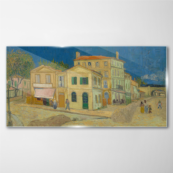 Tableau verre imprimé Paysage d'une ville au soleil